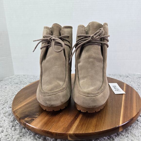 Michael Kors Rory Tan Suede Casual Lifestyle Daily Wedge Bootie Womens 10 M - Picture 5 of 13